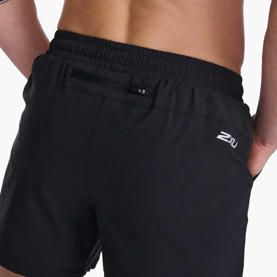 AERO 5 INCH SHORTS BLACK/SILVER