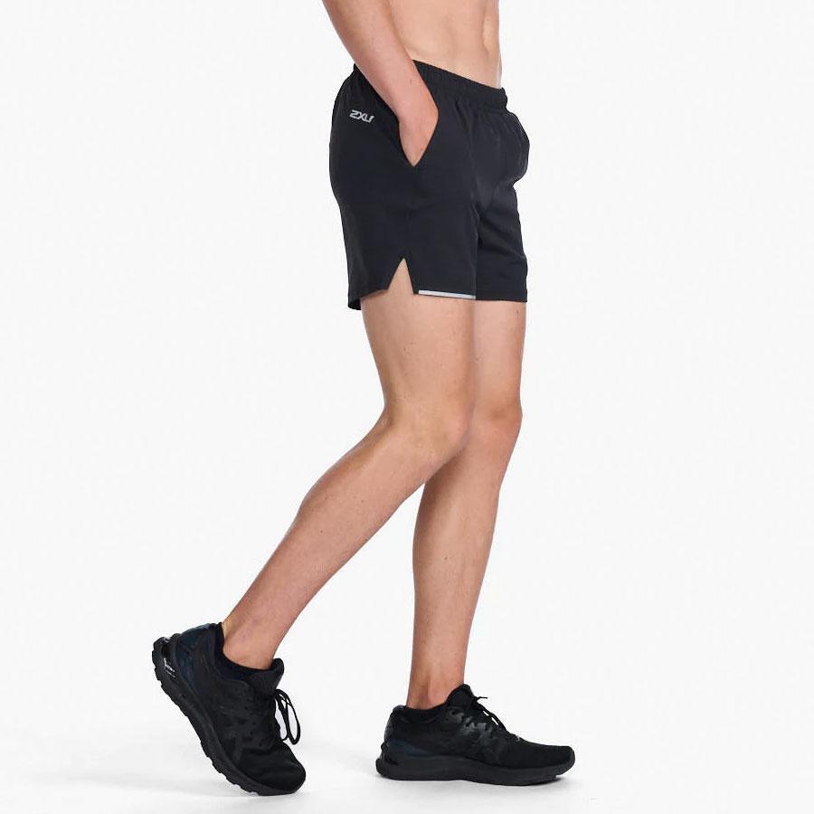 AERO 5 INCH SHORTS BLACK/SILVER