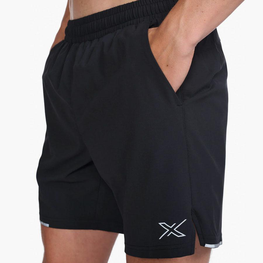AERO 7 INCH SHORTS BLACK/SILVER REFLECT