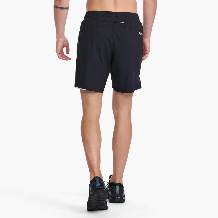 AERO 7 INCH SHORTS BLACK/SILVER REFLECT