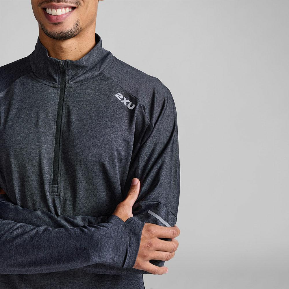 AERO 1/2 ZIP BLACK/SILVER REFLECT