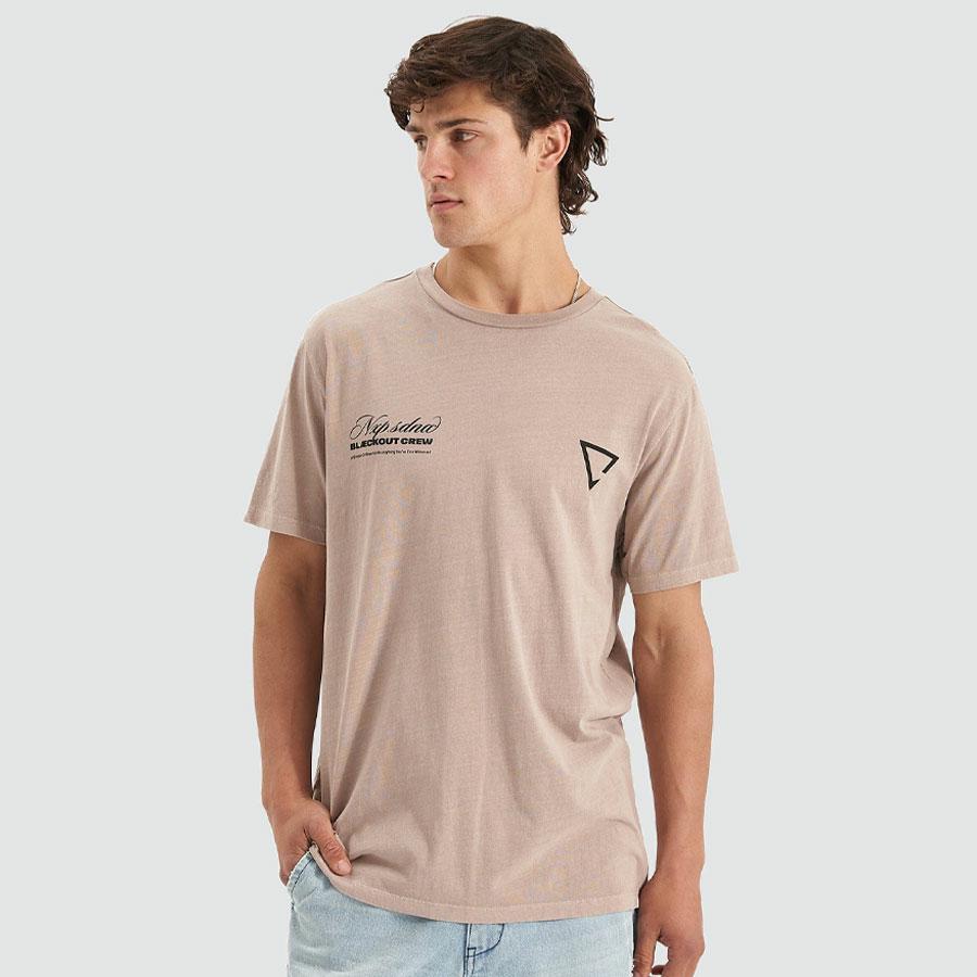 BLACKOUT CAPE BACK TEE PIGMENT ETHEREA GREY