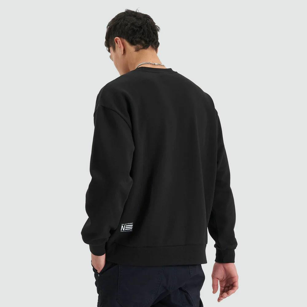 TRACERY HEAVY RELAXED SWE JET BLACK