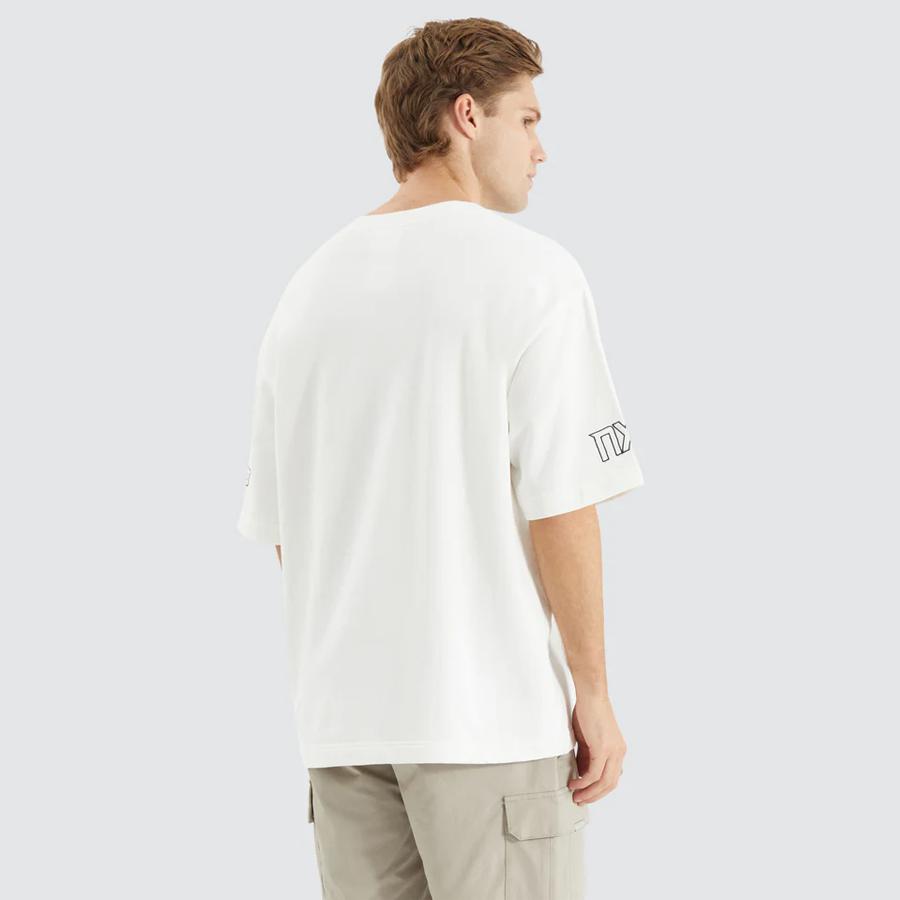 ARMBAND LOOPBACK OVERSIZE NATURAL WHITE