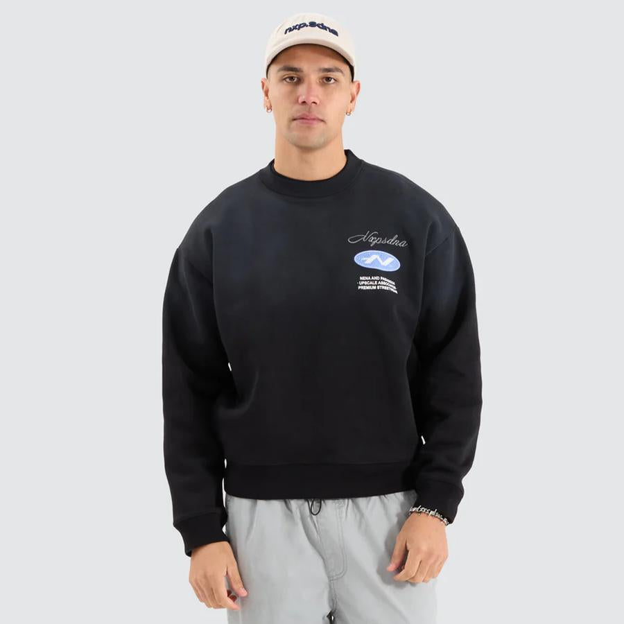 RESERVATION BOX FIT SWEAT JET BLACK