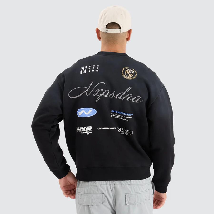 RESERVATION BOX FIT SWEAT JET BLACK