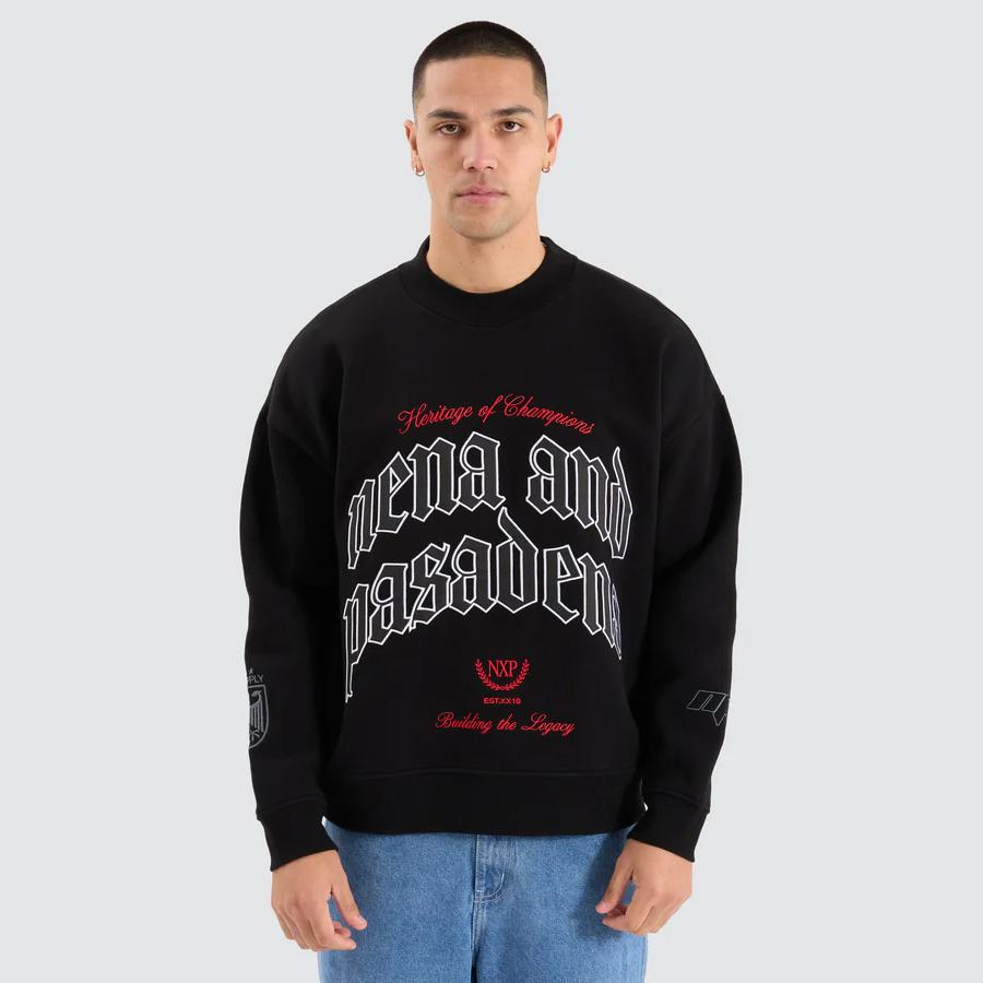 BUYOUT BOX FIT SWEATER JET BLACK