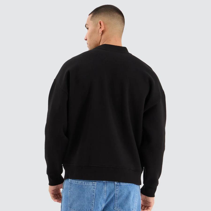 BUYOUT BOX FIT SWEATER JET BLACK