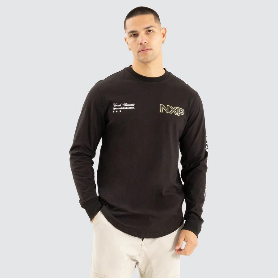 DICE DUAL CURVED LS TEE JET BLACK
