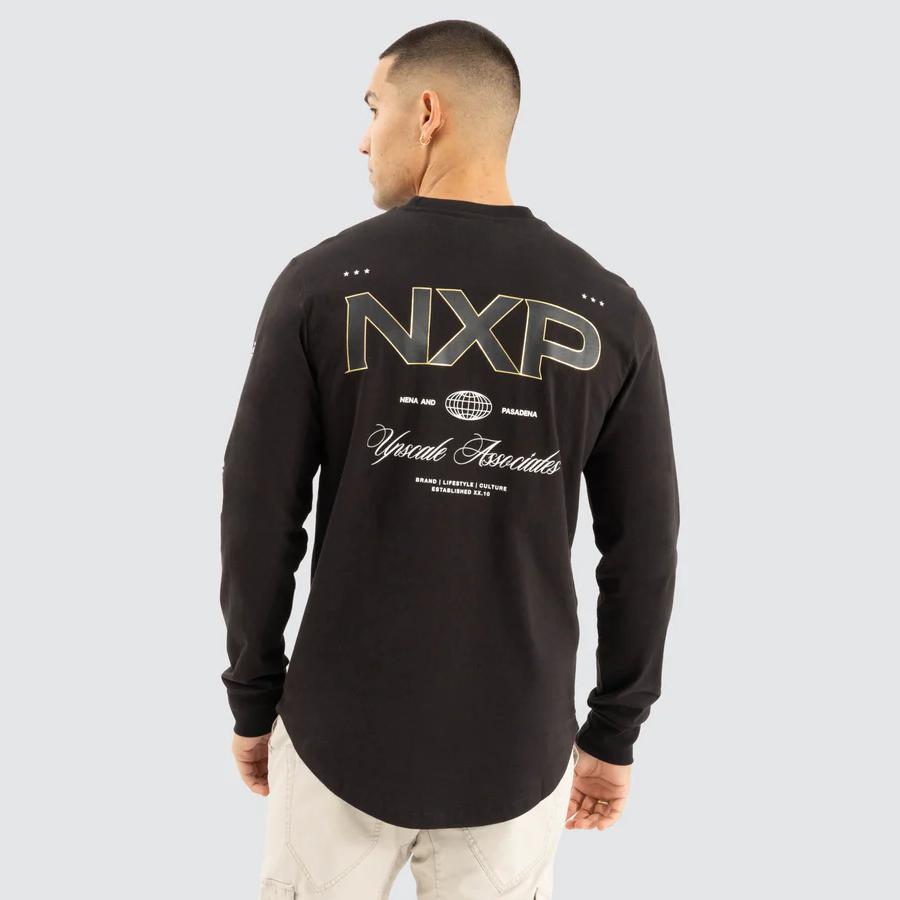 DICE DUAL CURVED LS TEE JET BLACK