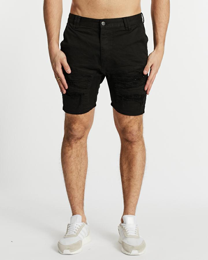 HELLCAT DENIM SHORT JET BLACK
