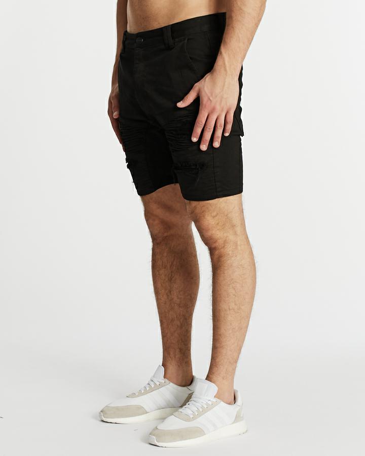 HELLCAT DENIM SHORT JET BLACK