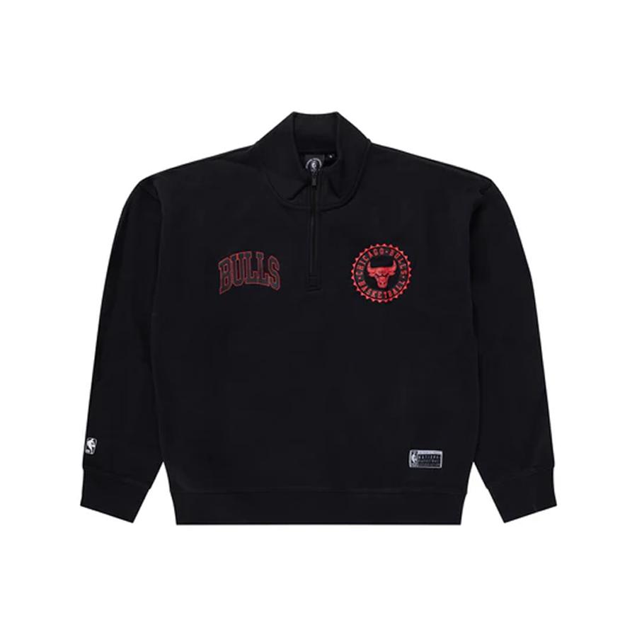 AKRON FLEECE CREW BULL BLACK