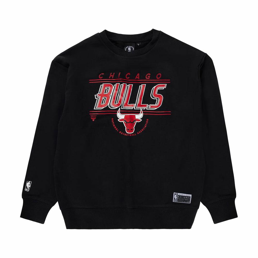 LOGAN FLEECE CREW BULL BLACK