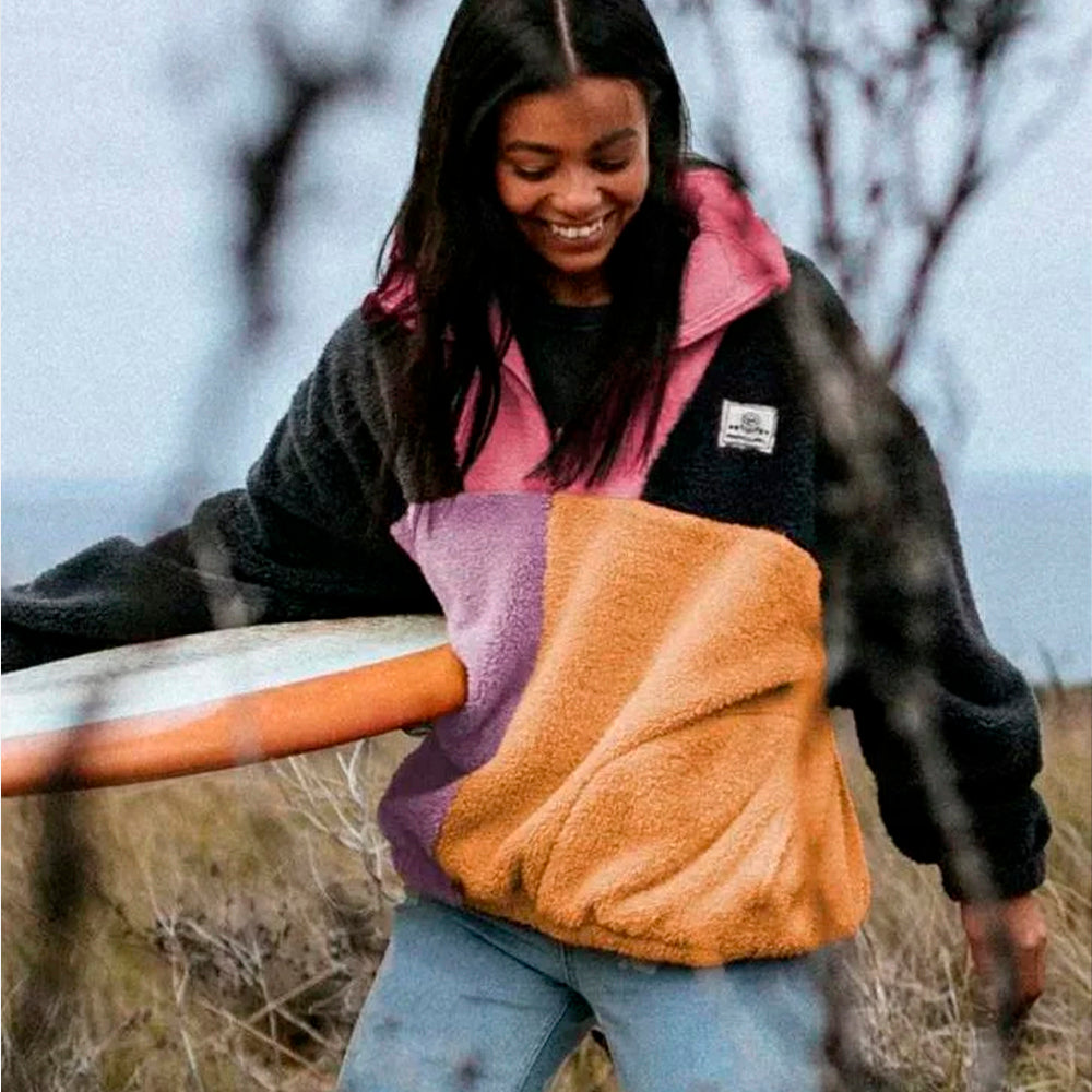 BLOCK PARTY POLAR FLEECE CHARCOAL