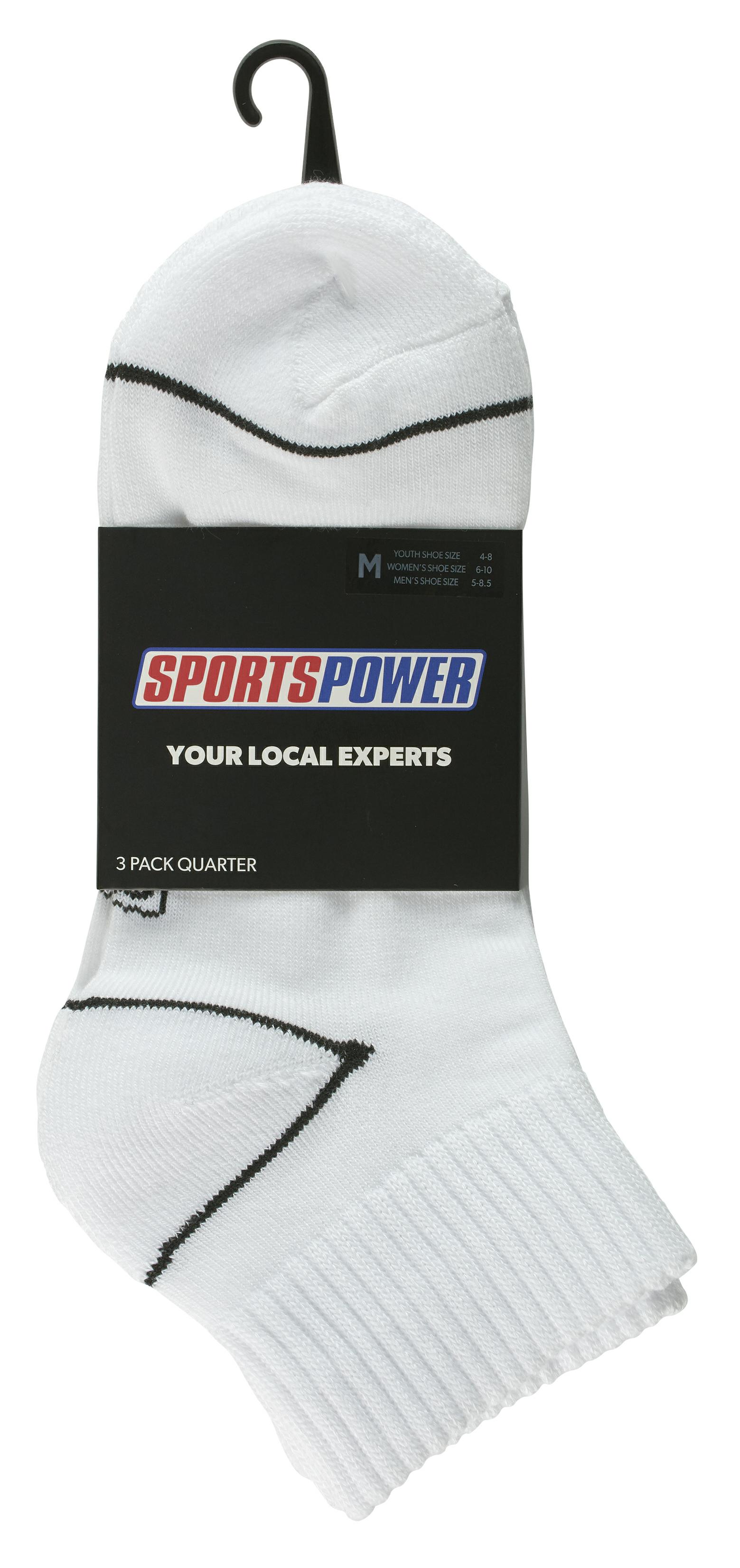 SP QUARTER CUT 3PK WHITE