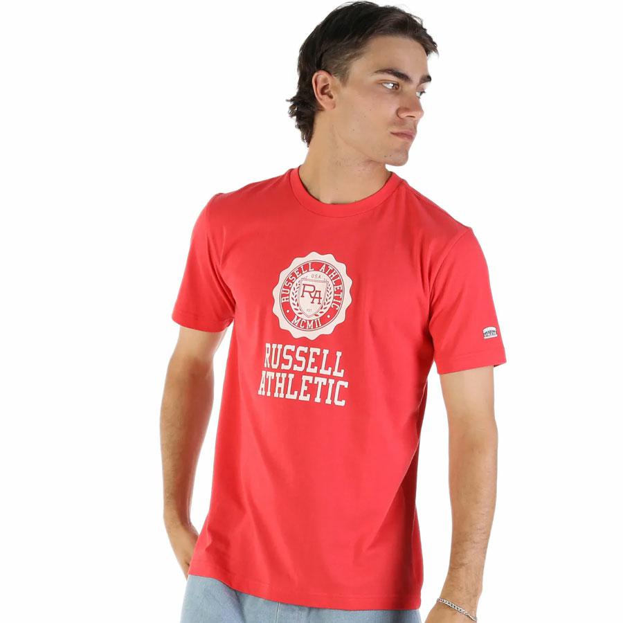 COLLEGIATE TEE WASHED RED
