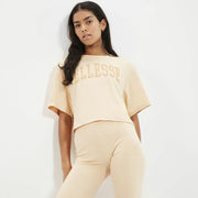 LANETTO CROP T-SHIRT LIGHT BROWN