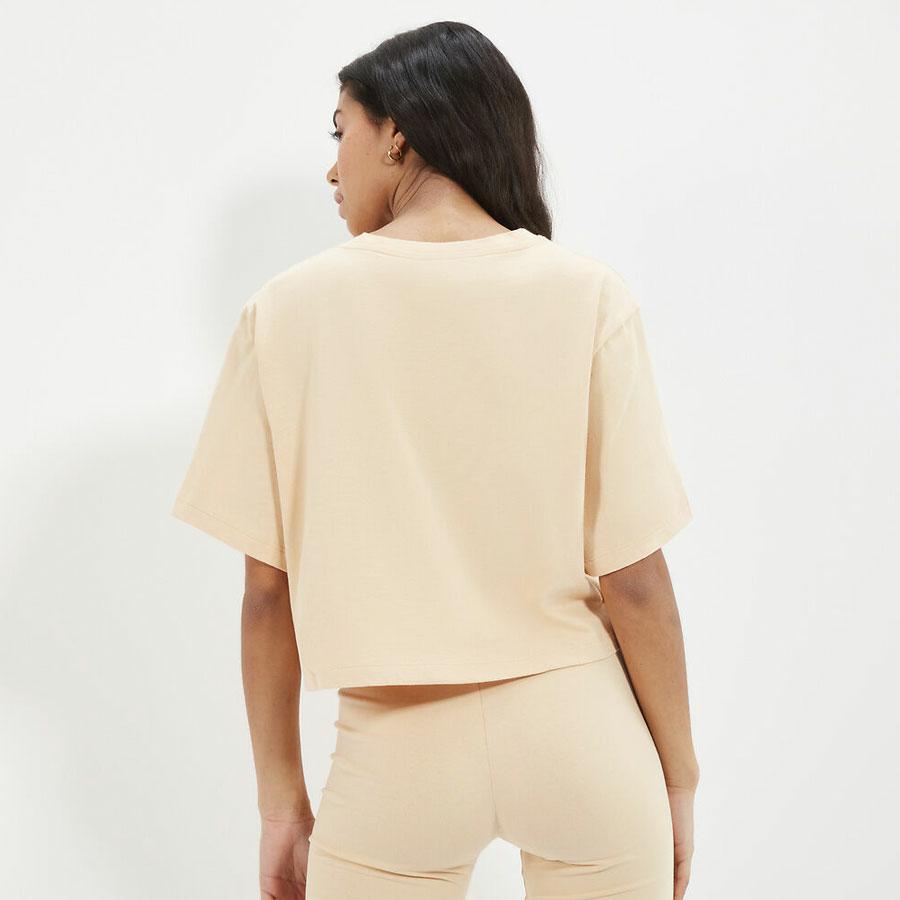 LANETTO CROP T-SHIRT LIGHT BROWN