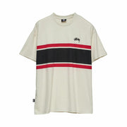 BOLD STRIPE SS TEE WASHED WHITE
