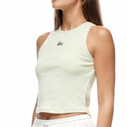 GRAFFITI SHAPED RIB TANK LIGHT GREEN