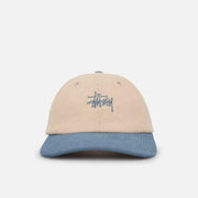 GRAFFITI CORD LOW PRO CAP NATURAL / STEEL BLUE