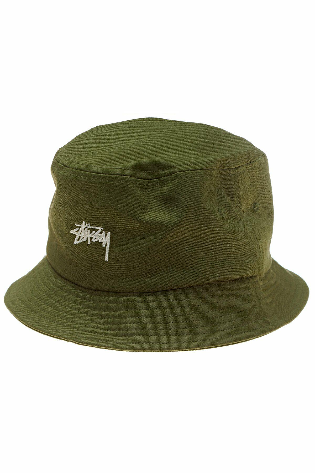 STOCK BUCKET HAT OLIVE GREY