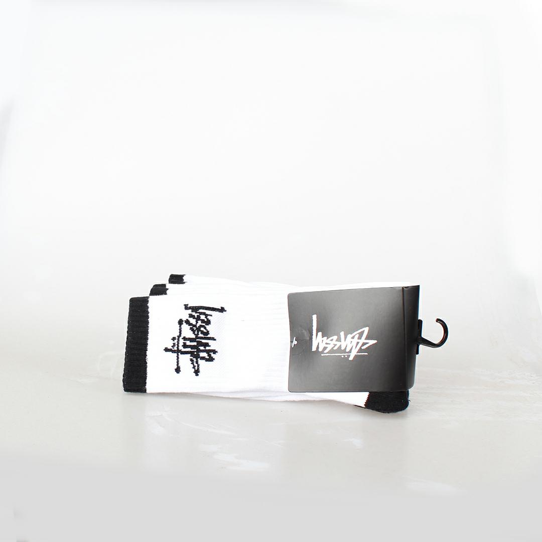 MENS GRAFFITI CREW SOCK 3 WHITE/BLACK