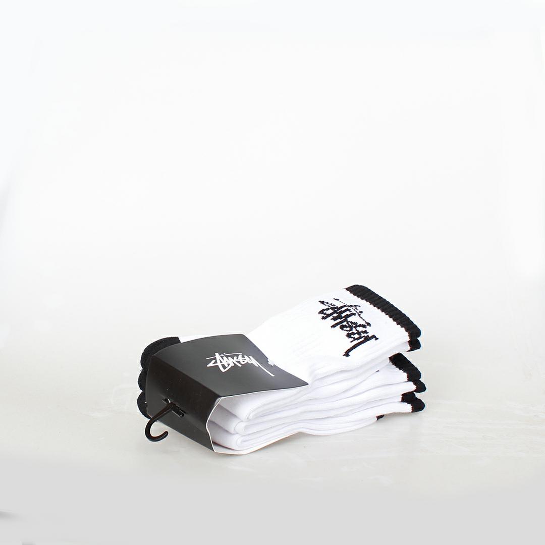 MENS GRAFFITI CREW SOCK 3 WHITE/BLACK