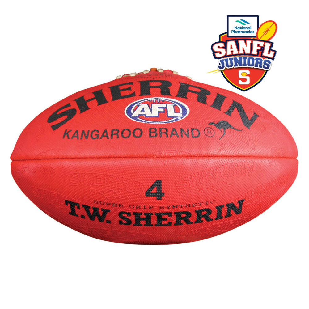 Synthetic Football Red - SANFL Juniors (current logo ball)