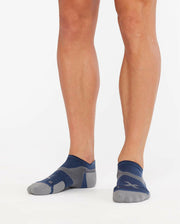 2XU NO SHOW CUSHION BLUE STEEL/GREY