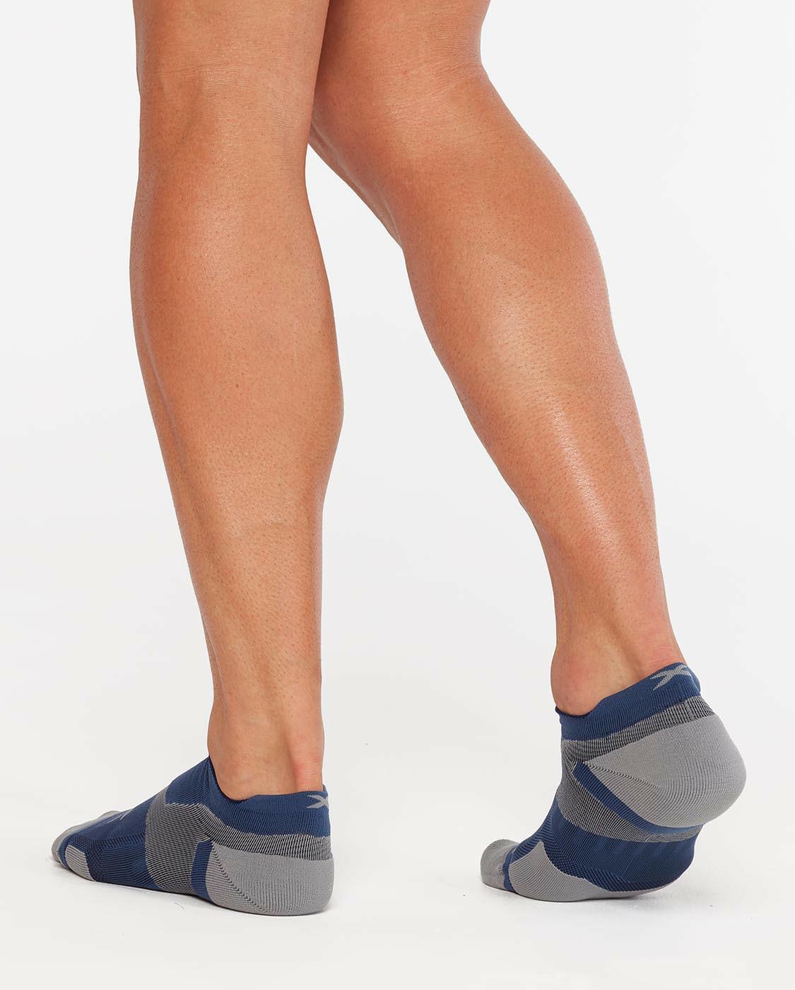 2XU NO SHOW CUSHION BLUE STEEL/GREY