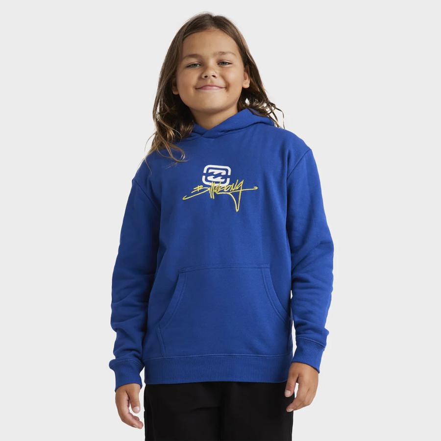 OG SCRIPT POP HOOD DARK COBALT