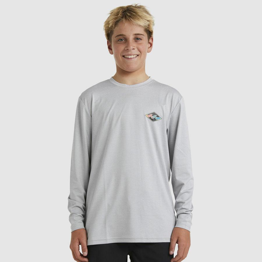 BOYS DIAMOND SHORELINE LF LIGHT GREY HEATHER
