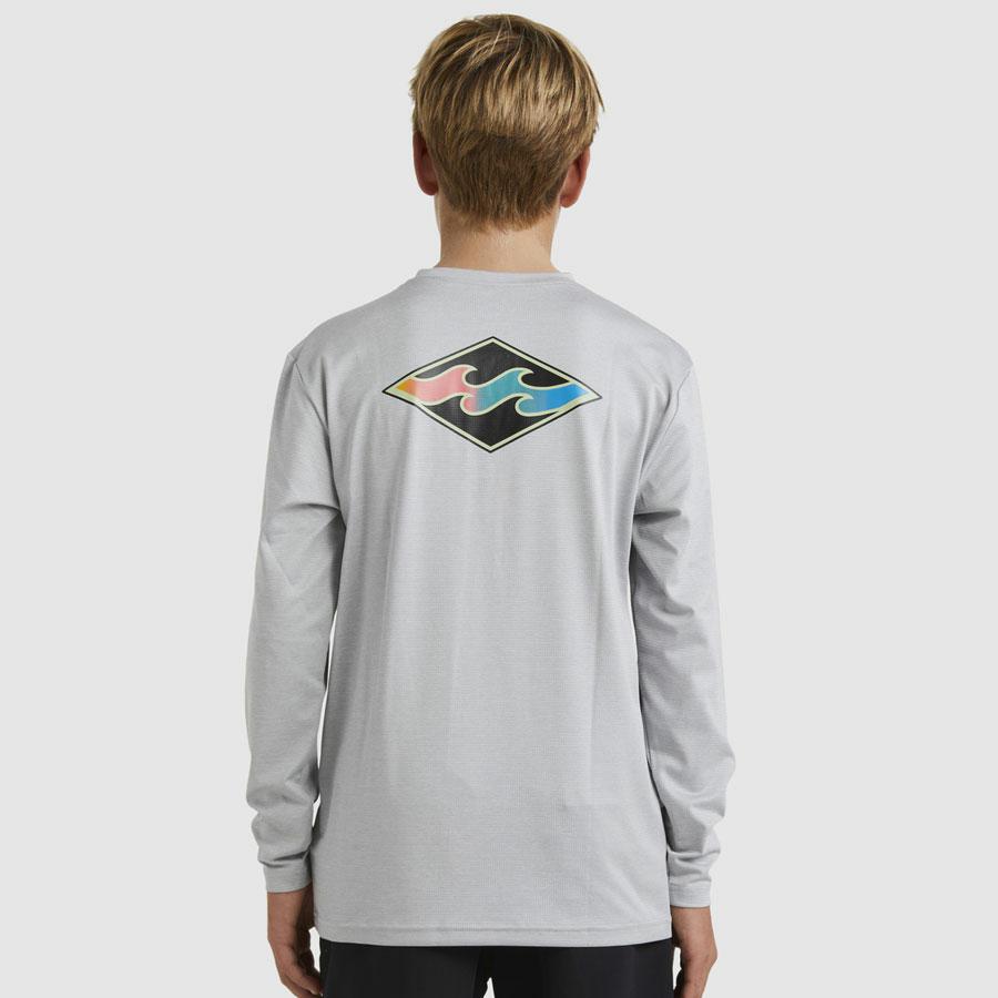 BOYS DIAMOND SHORELINE LF LIGHT GREY HEATHER
