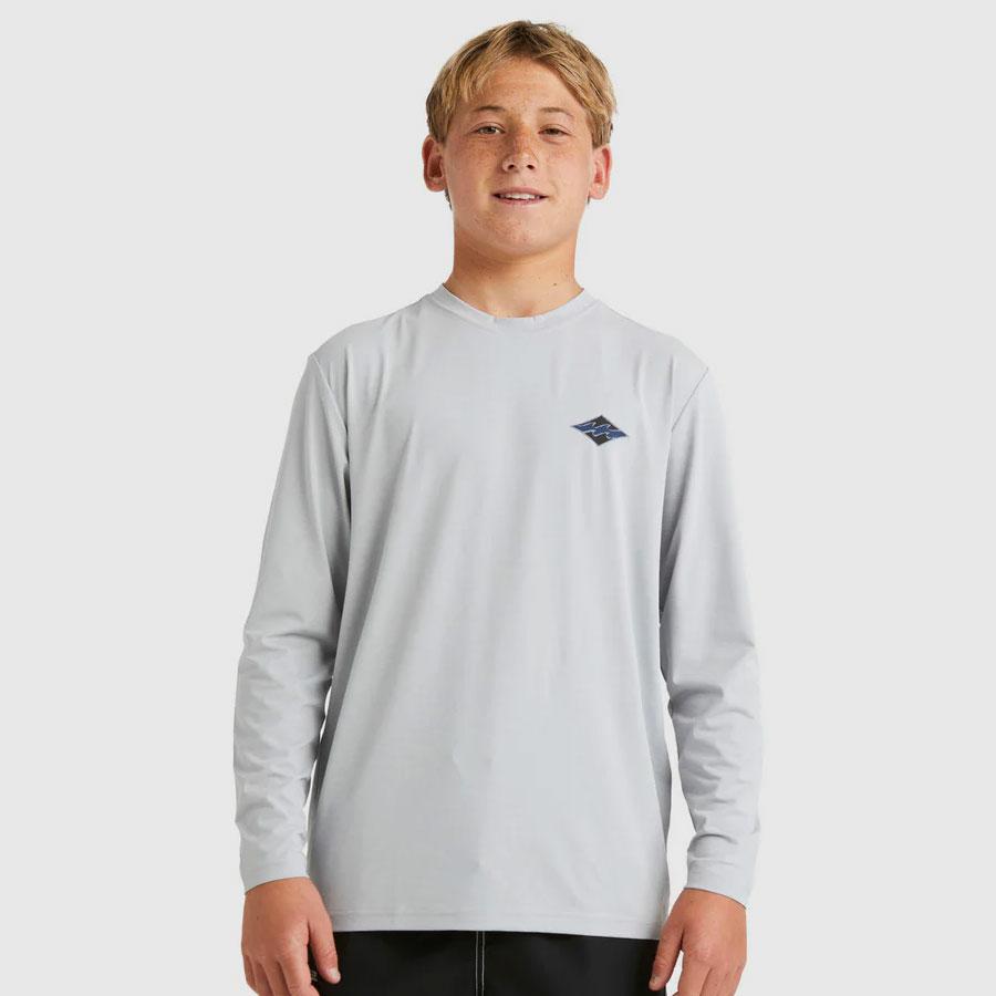 BOYS DIAMOND SHORELINE LF LIGHT GREY HEATHER
