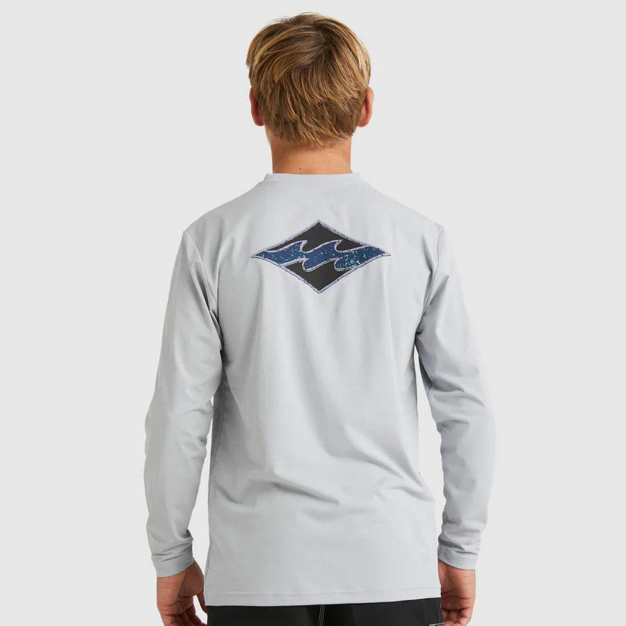 BOYS DIAMOND SHORELINE LF LIGHT GREY HEATHER