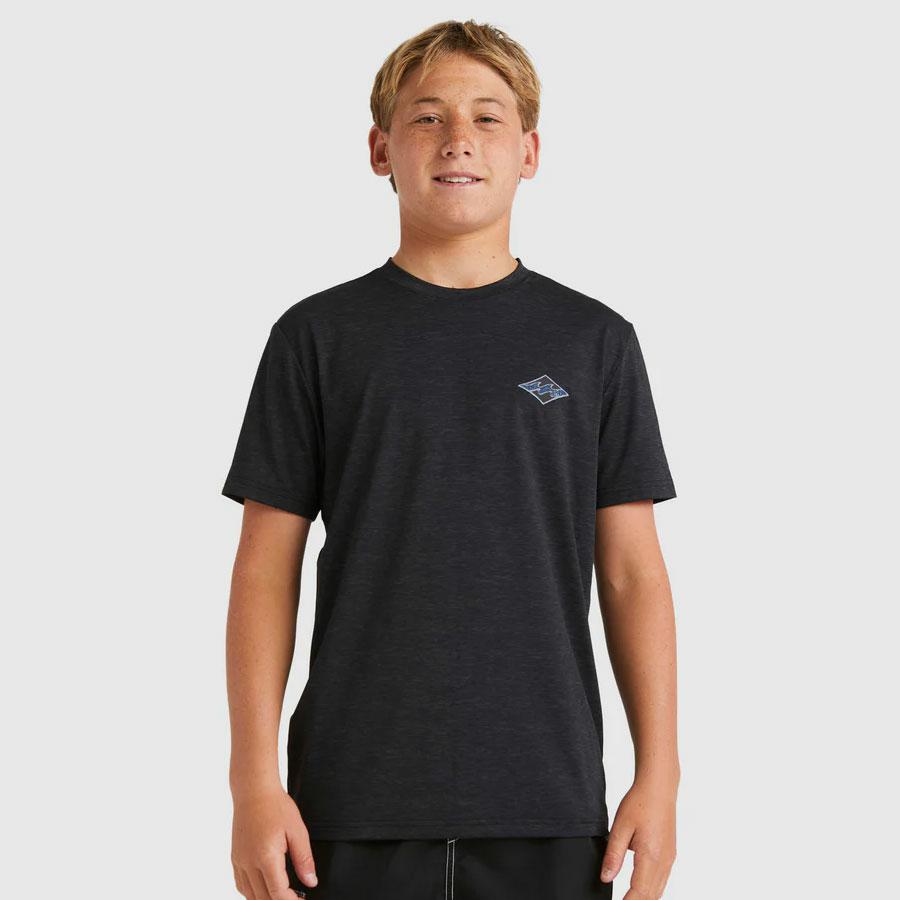 DIAMOND SHORELINE LF SS BLACK HEATHER