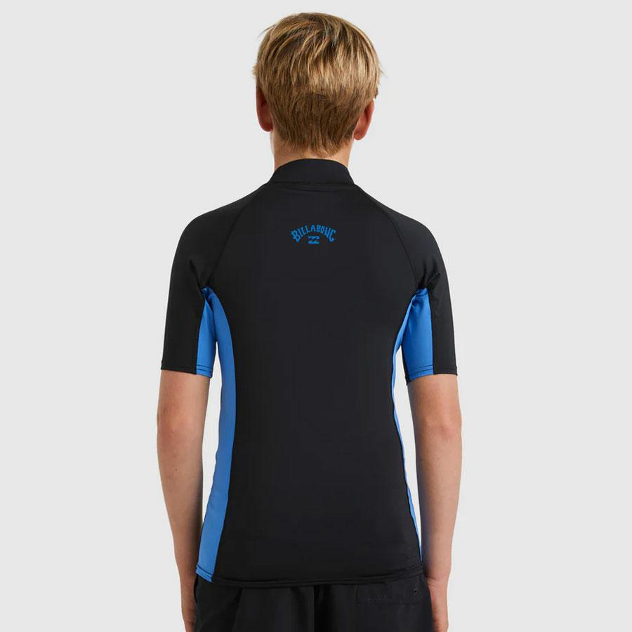 BOYS ARCH PF SS BLACK/SUMMER BLUE