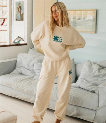 LUCKY YOU TRACKPANT SALT CRYSTAL