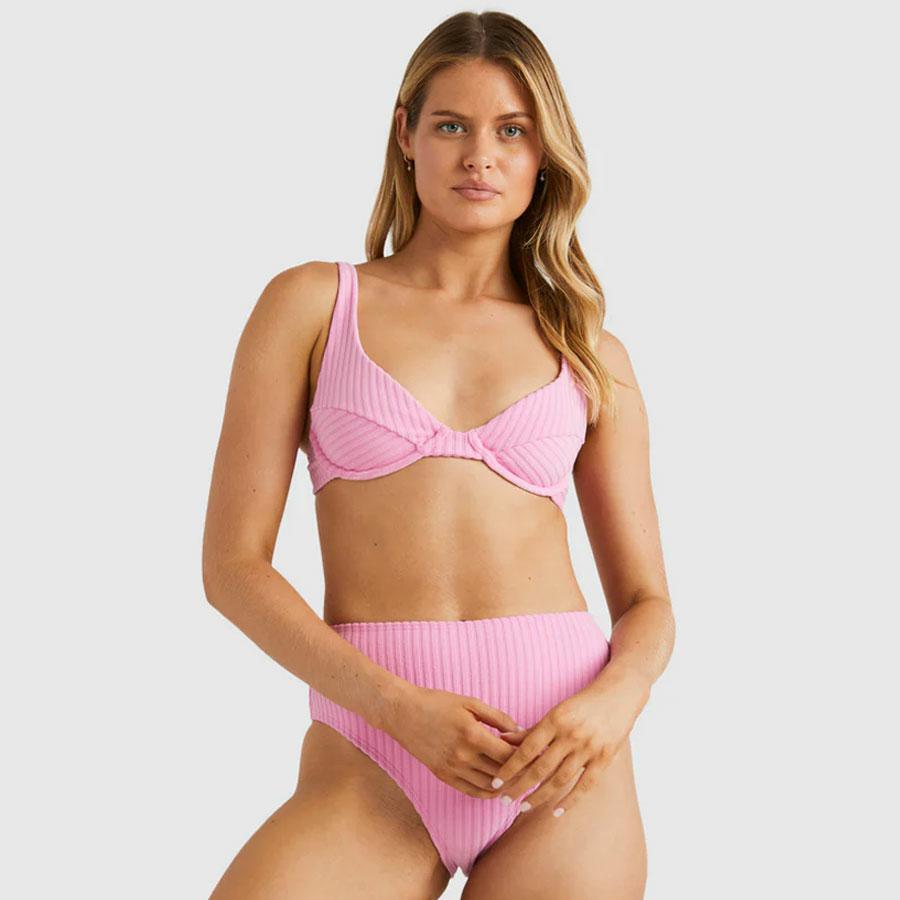 TERRY RIB MARINA BRA BERRY PINK