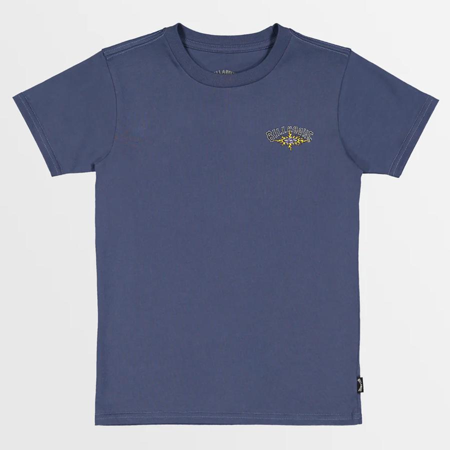 FLAME ARCH SS TEE SLATE BLUE