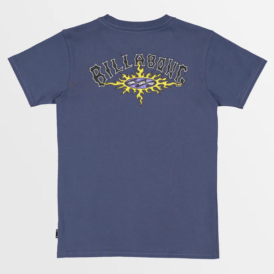 FLAME ARCH SS TEE SLATE BLUE