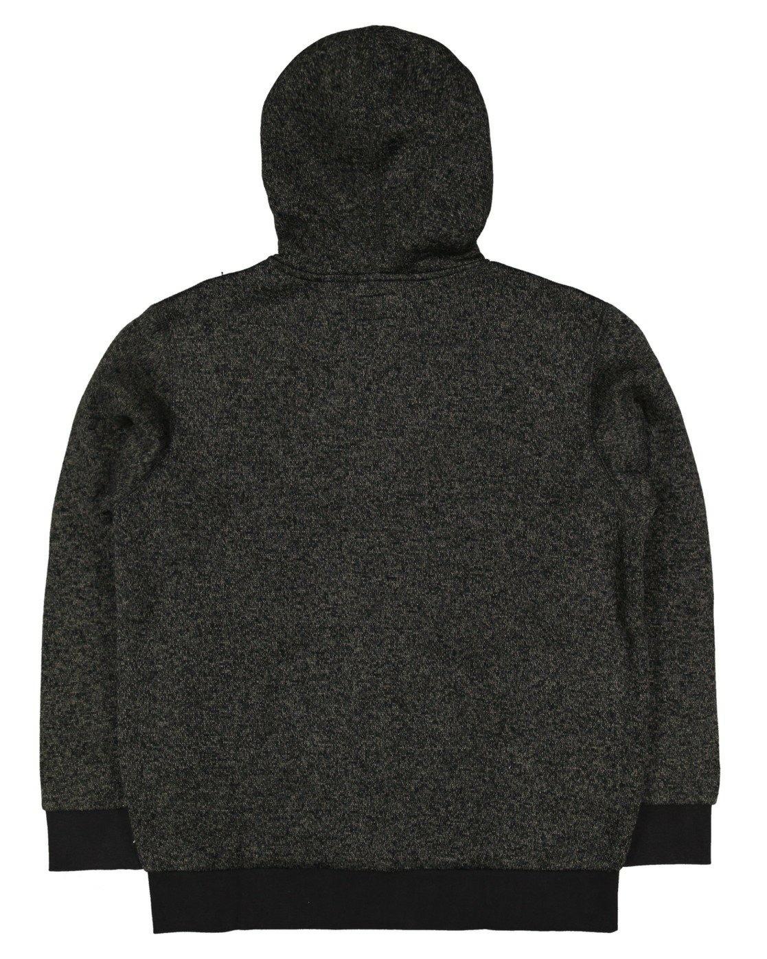 REVOLT ZIP THRU HOOD BLACK HEATHER