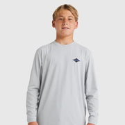 DIAMOND SHORELINE LF LS LIGHT GREY HEATHER