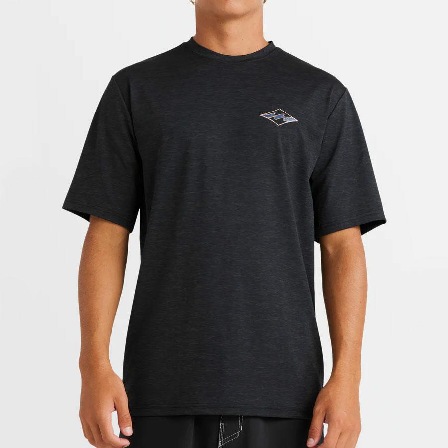 DIAMOND SHORELINE LF SS BLACK HEATHER