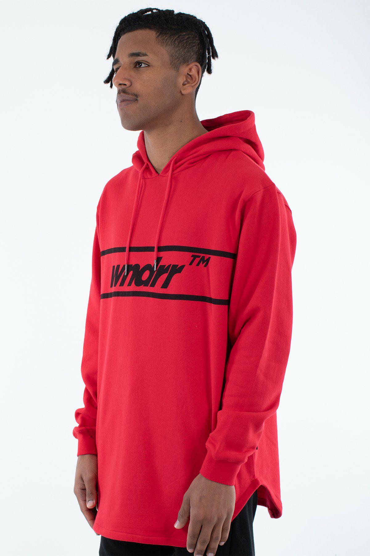 BOOKER CURVED HEM HOOD SW RED
