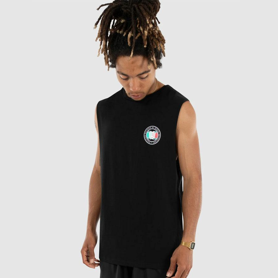 GRAN SPORT MUSCLE TOP BLACK