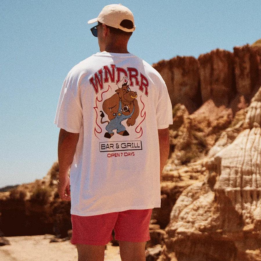 BAR & GRILL BOX FIT TEE WHITE