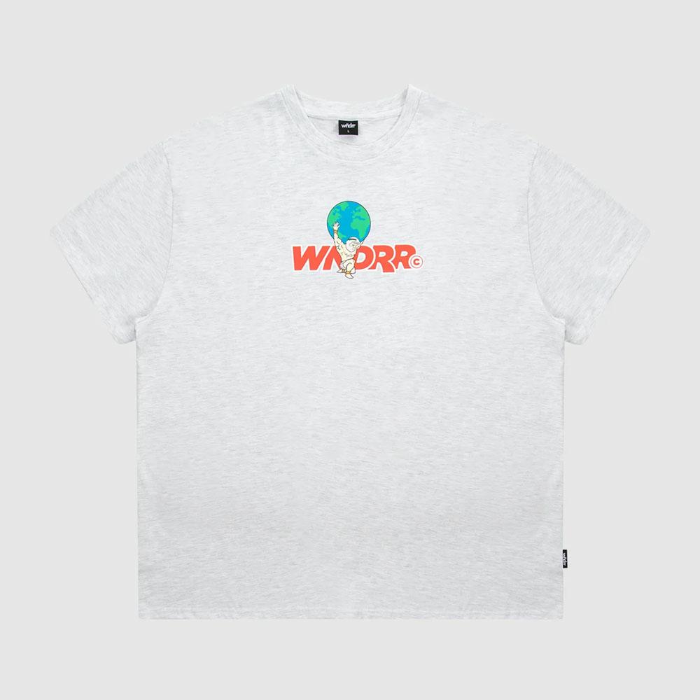 ATLAS BOX FIT TEE WHITE MARLE